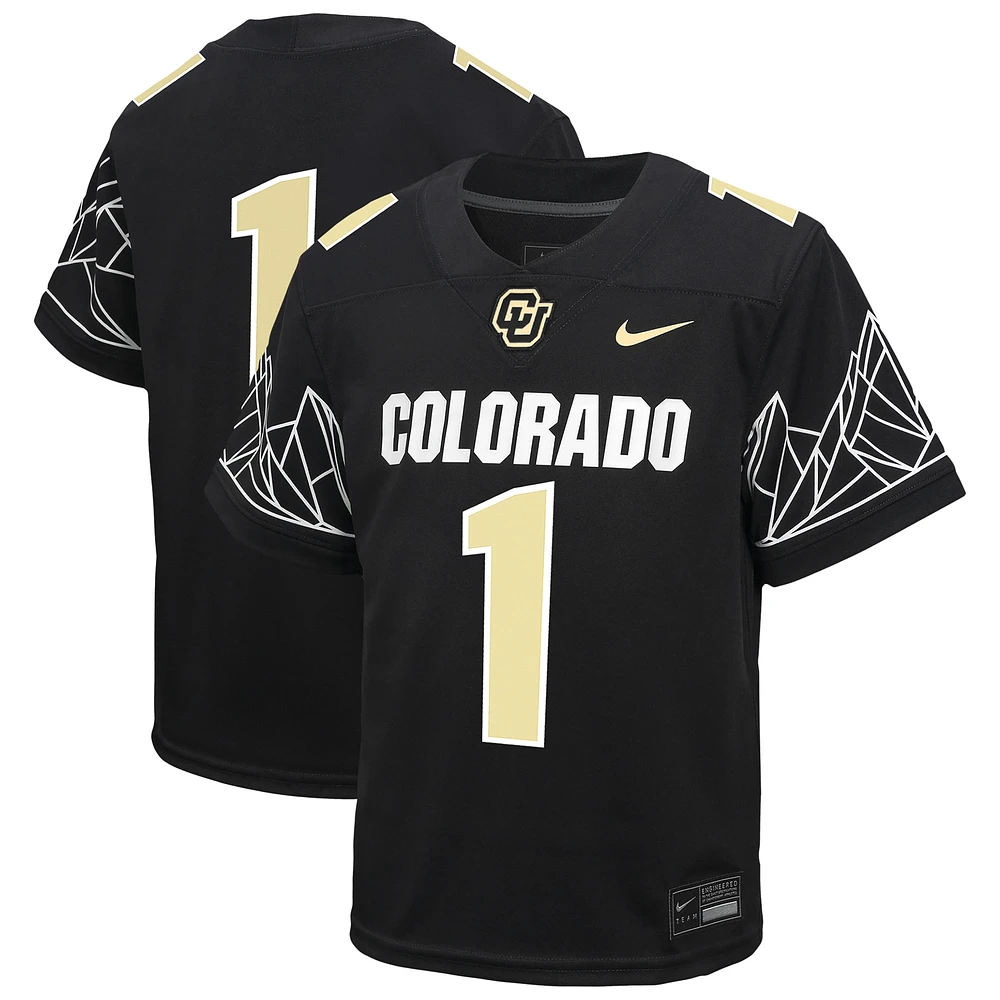 Preschool Nike #1 Black Colorado Buffaloes Untouchable Replica Football Jersey