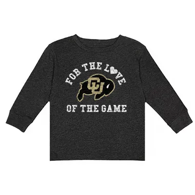 Colorado Buffaloes Toddler For the Love Long Sleeve T-Shirt - Charcoal