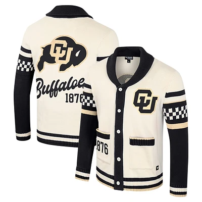 Pull jacquard boutonné unisexe Colosseum Cream Colorado Buffaloes Wild Collective