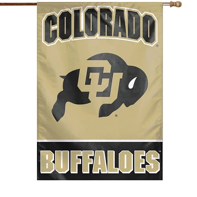 WinCraft Colorado Buffaloes 71,1 x 101,6 cm Drapeau de maison avec nom complet