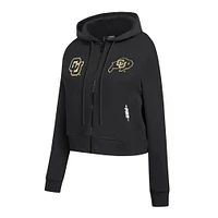 Veste à capuche entièrement zippée sequins Game Day Pro Standard noire des Colorado Buffaloes pour femme