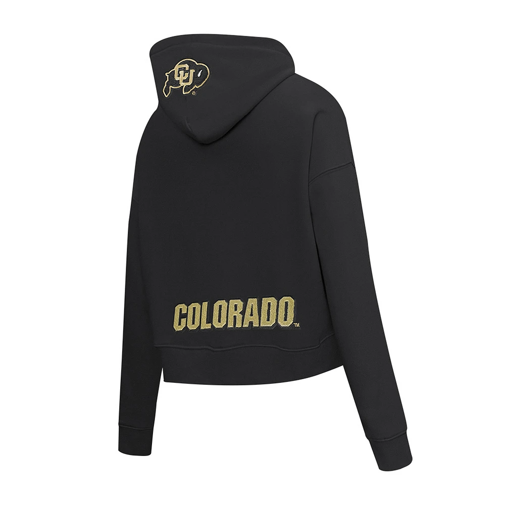 Veste à capuche entièrement zippée sequins Game Day Pro Standard noire des Colorado Buffaloes pour femme