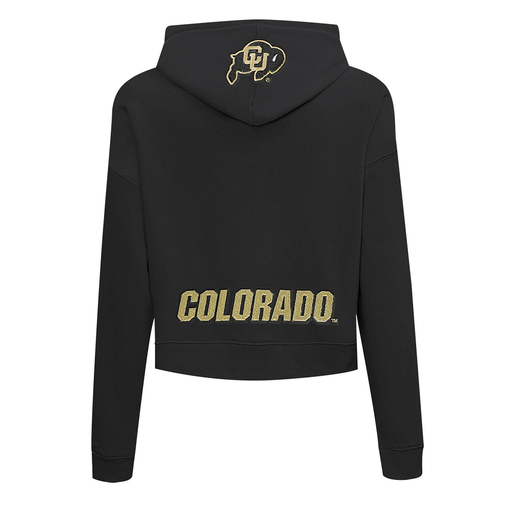 Veste à capuche entièrement zippée sequins Game Day Pro Standard noire des Colorado Buffaloes pour femme