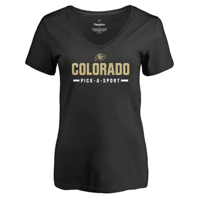 Colorado Buffaloes Women's Custom Sport V-Neck T-Shirt - Black