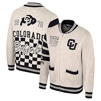 Pull zippé en jacquard crème Colosseum pour femme des Colorado Buffaloes