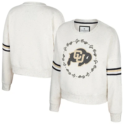 Sweat-shirt en polaire moucheté Novelist pour femme Colosseum Natural Colorado Buffaloes