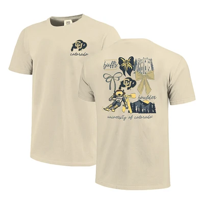 Women's Comfort Colors Cream Colorado Buffaloes Coquette T-Shirt