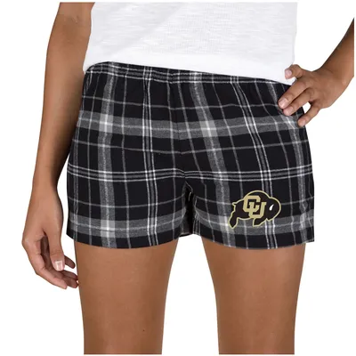 Colorado Buffaloes Concepts Sport Women's Ultimate Flannel Sleep Shorts - Black/Gray