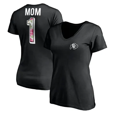 Colorado Buffaloes Fanatics Branded Women's Mother's Day Logo V-Neck T-Shirt - Black