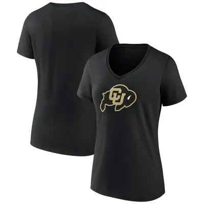 Colorado Buffaloes Fanatics Branded Women's Team Logo V-Neck T-Shirt - Black