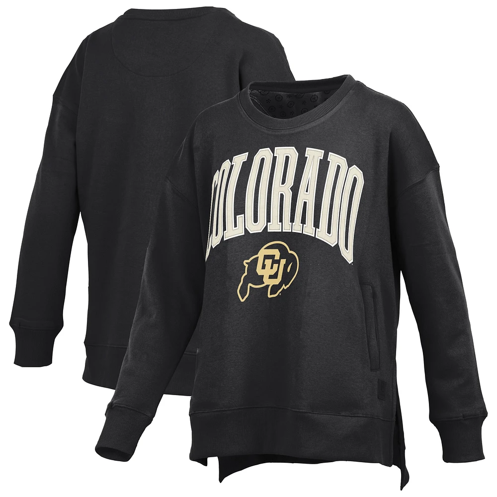 Sweat-shirt à poches pour femme Pressbox Black Colorado Buffaloes