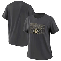 WEAR by Erin Andrews - T-shirt boyfriend anthracite Colorado Buffaloes pour femmes