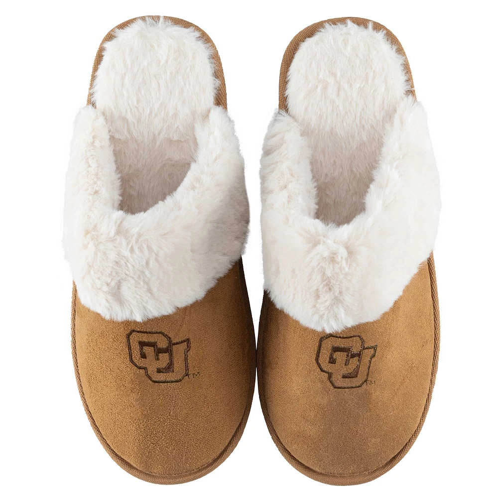 Women's ZooZatz Colorado Buffaloes Faux Fur Slippers