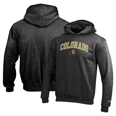 Sweat à capuche du campus des Colorado Buffaloes de la championne jeunes, couleur charbon bois Heather