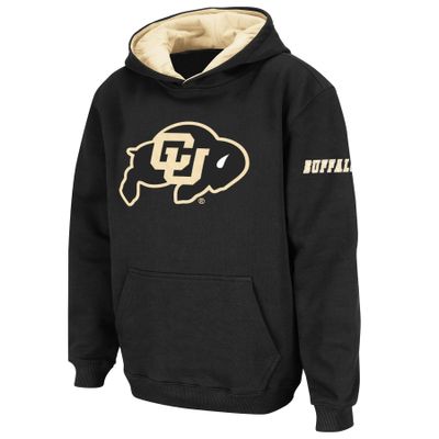 Youth Stadium Athletic Black Colorado Buffaloes Big Logo Pullover Hoodie