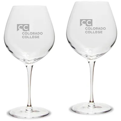 Colorado College Tigers 22oz. 2-Piece Luigi Bormioli Titanium Robusto Wine Glass Set