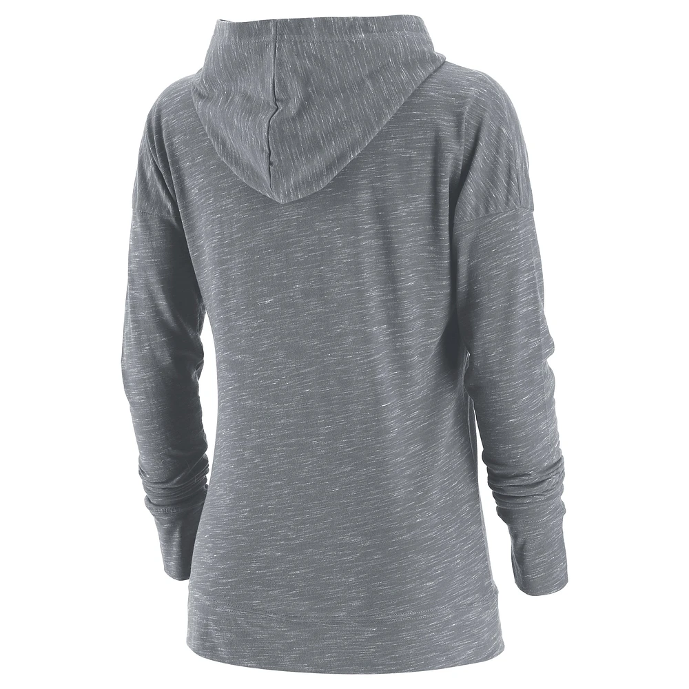 Women's Heather Gray Colorado Mammoth Primary Logo Full-Zip Hoodie