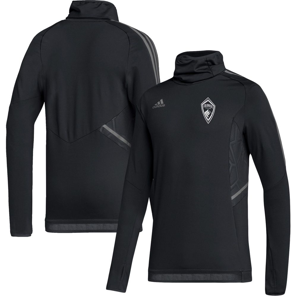 Men's adidas Black Colorado Rapids COLD.RDY Raglan Warmup Pullover Jacket