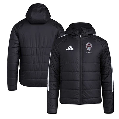 Veste à capuche d'hiver entièrement zippée adidas Colorado Rapids Tiro 24 pour homme - Noir