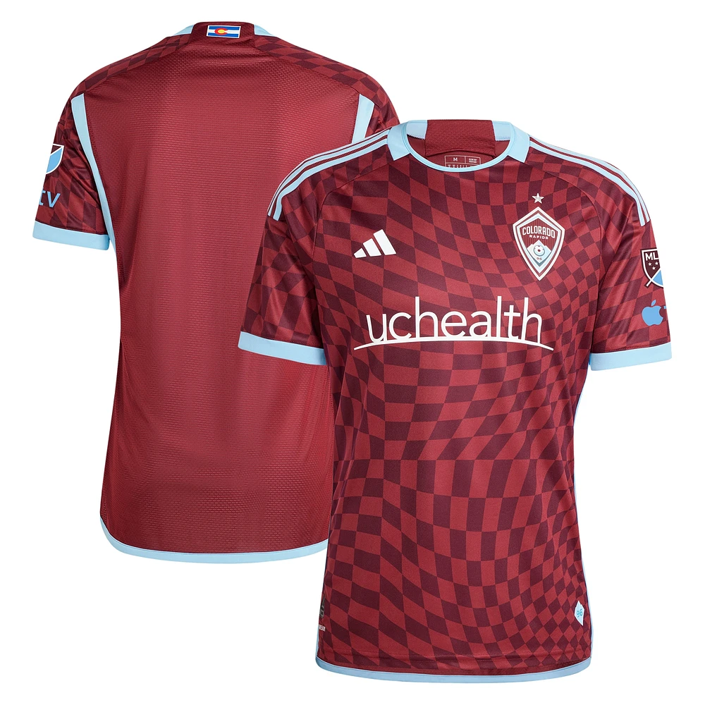 Men's adidas  Burgundy Colorado Rapids 2024 One Flag Kit Authentic Jersey