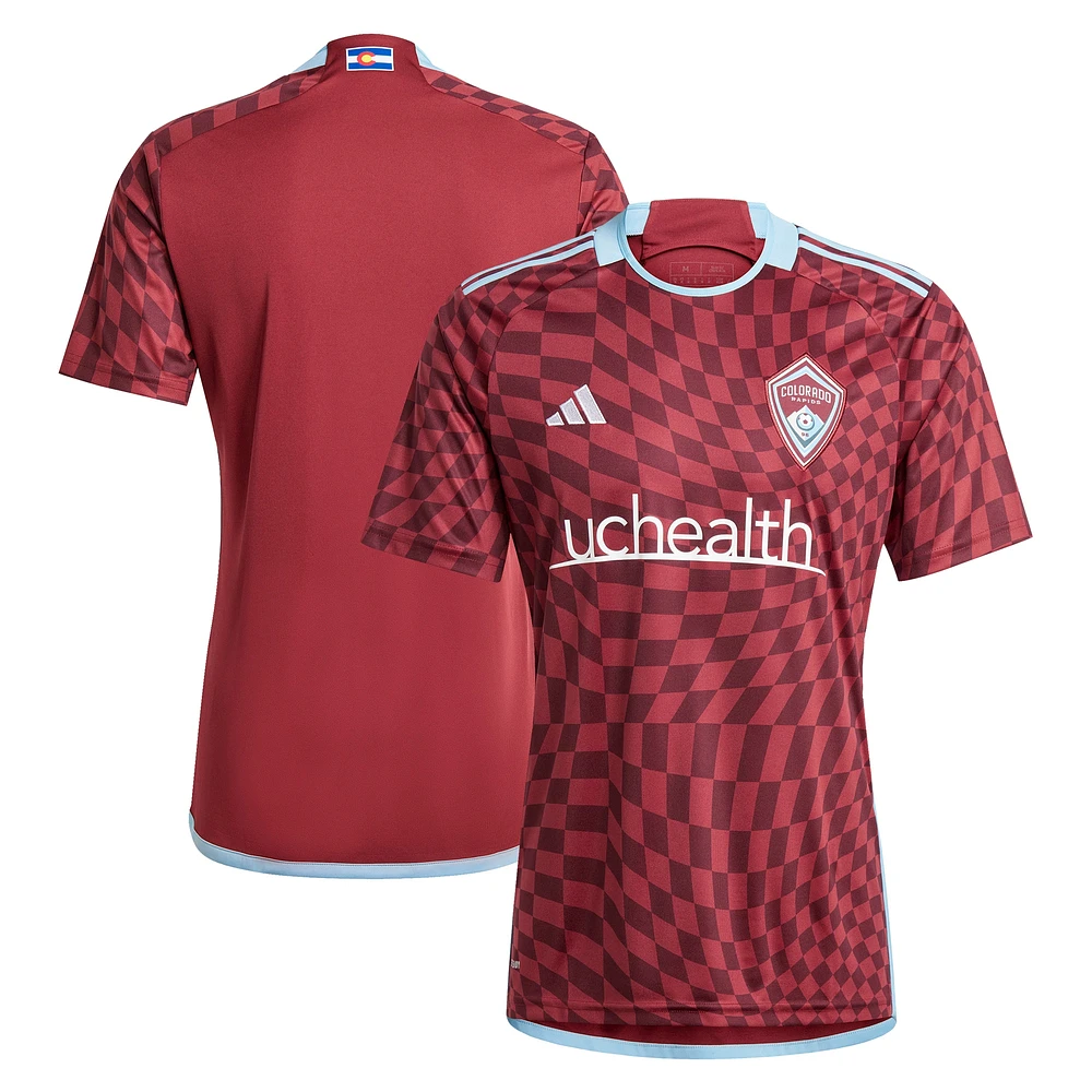 Men's adidas  Burgundy Colorado Rapids 2024 One Flag Kit Replica Jersey