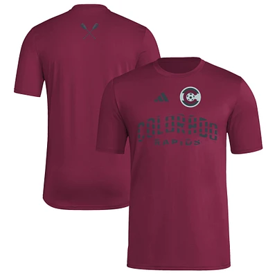 Men's adidas  Burgundy Colorado Rapids 2025 Jersey Hook AEROREADY T-Shirt