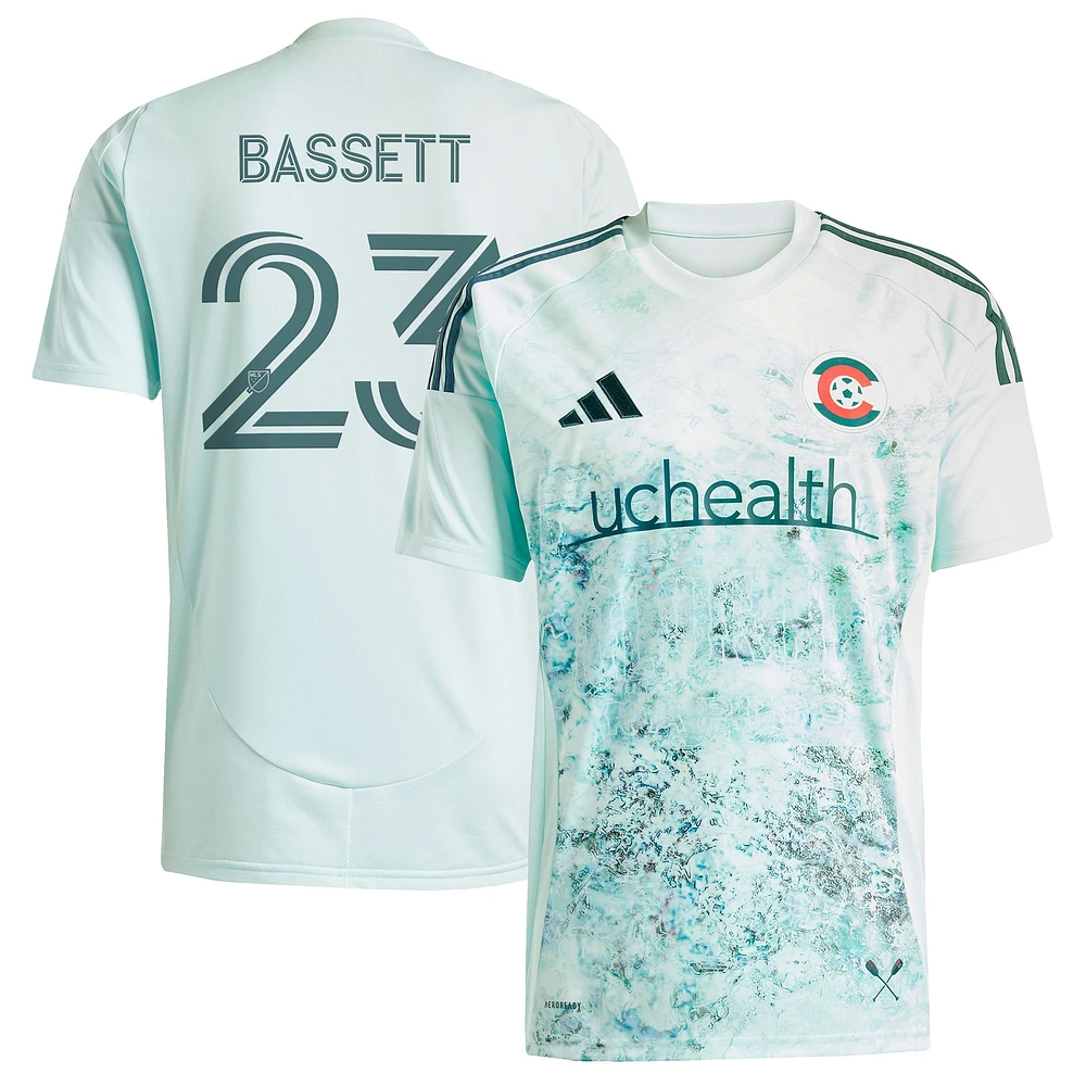 Maillot réplique de joueur adidas Cole Bassett pour homme Colorado Rapids 2025 Headwaters Green