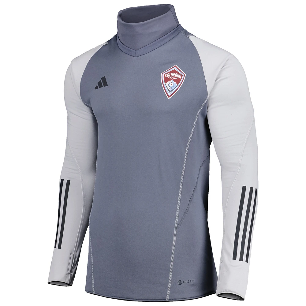 Men's adidas Gray Colorado Rapids Warm Raglan COLD.RDY Top