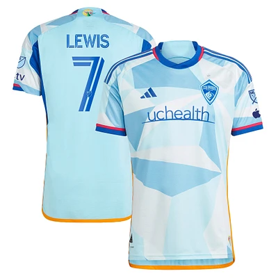 Men's adidas Jonathan Lewis Light Blue Colorado Rapids 2023 New Day Kit Authentic Jersey