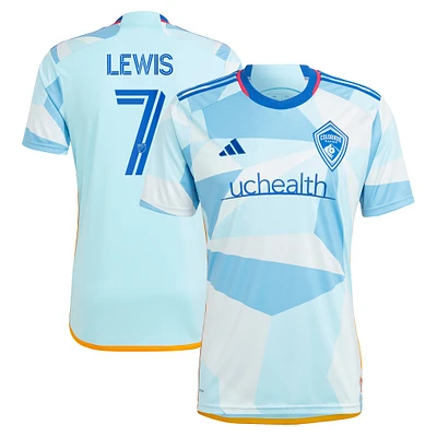 Men's adidas Jonathan Lewis Light Blue Colorado Rapids 2023 New Day Kit Replica Jersey