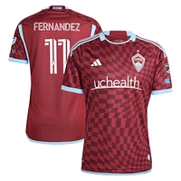 Men's adidas Omir Fernandez Burgundy Colorado Rapids 2024 One Flag Kit Authentic Player Jersey