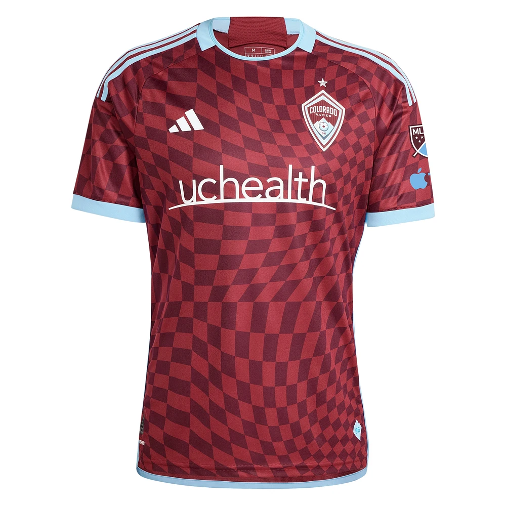 Men's adidas Rafael Navarro Burgundy Colorado Rapids 2024 One Flag Kit Authentic Player Jersey