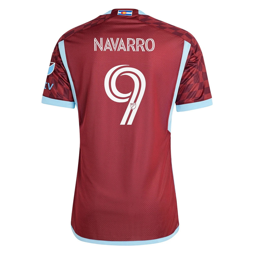 Men's adidas Rafael Navarro Burgundy Colorado Rapids 2024 One Flag Kit Authentic Player Jersey