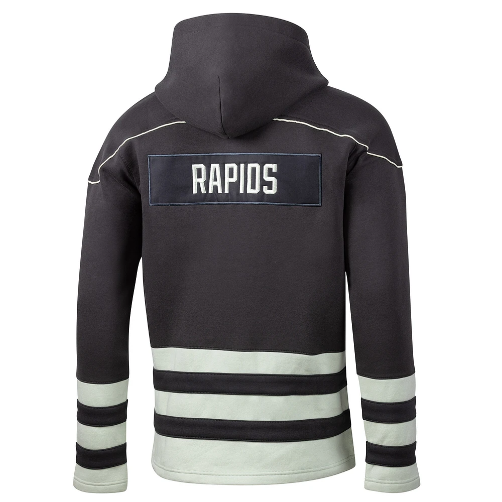 Men's Charcoal Colorado Rapids  Jersey Hook Hockey Pullover Hoodie