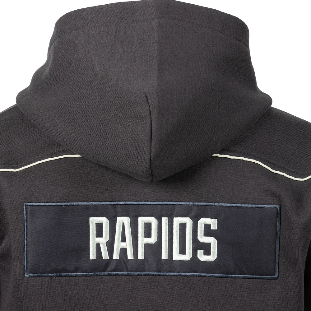 Men's Charcoal Colorado Rapids  Jersey Hook Hockey Pullover Hoodie