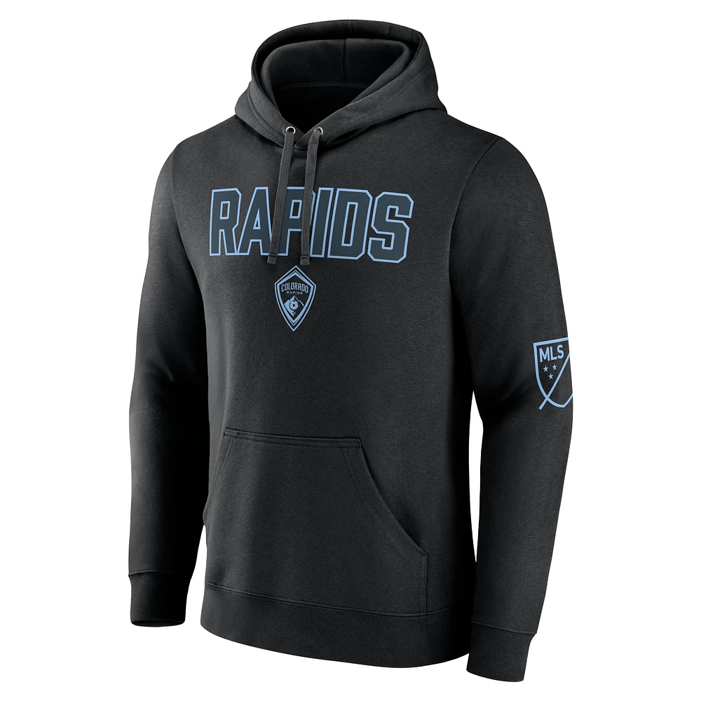 Men's Fanatics Black Colorado Rapids Classic Move Pullover Hoodie