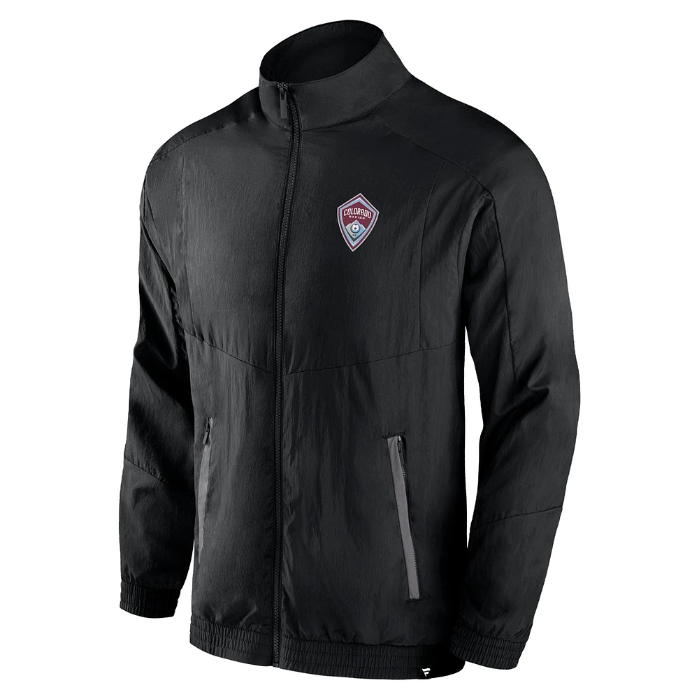 Men's Fanatics Black Colorado Rapids Header Raglan Full-Zip Jacket