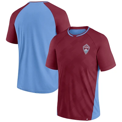 T-shirt raglan attaquant des Colorado Rapids bordeaux de marque fanatiques pour hommes