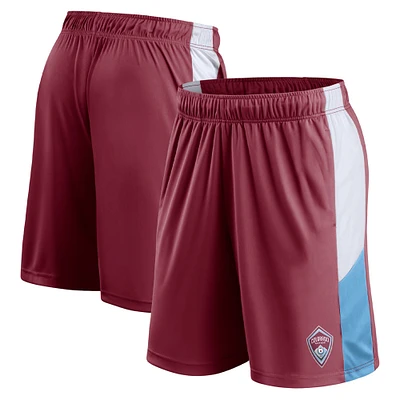 Short Fanatics bordeaux Colorado Rapids Champion Rush pour hommes