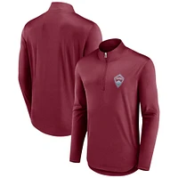 Men's Fanatics Burgundy Colorado Rapids Iconic Quarter-Zip Jacket