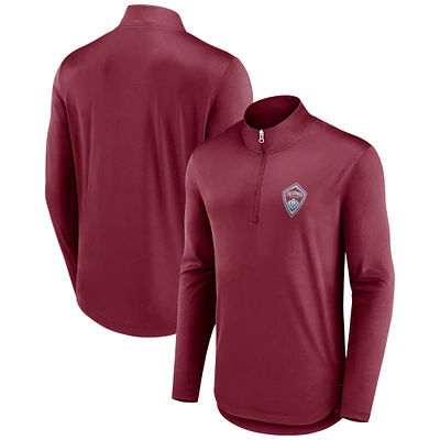 Veste emblématique à quart de zip bordeaux Colorado Rapids marque Fanatics pour hommes