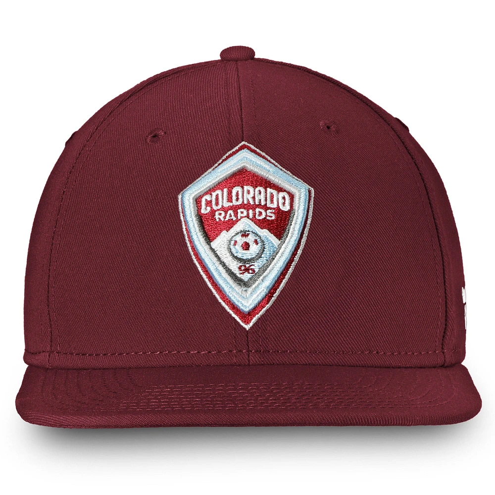 Men's Fanatics Burgundy Colorado Rapids Primary Emblem Snapback Adjustable Hat