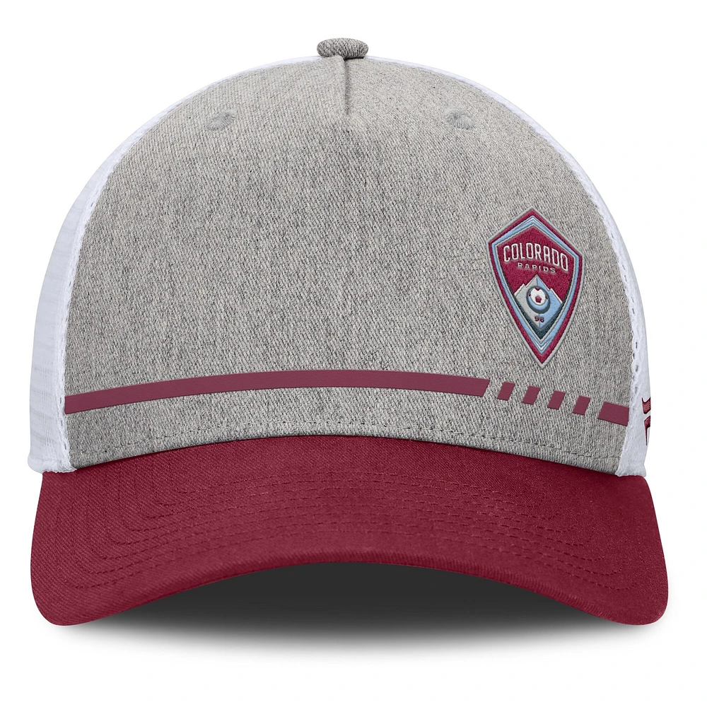 Men's Fanatics Heather Gray Colorado Rapids Low Block Trucker Adjustable Hat