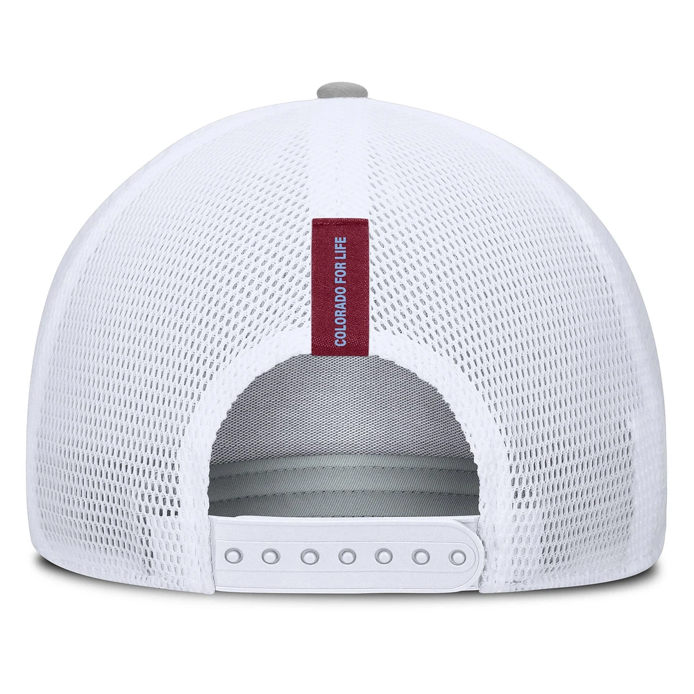 Men's Fanatics Heather Gray Colorado Rapids Low Block Trucker Adjustable Hat