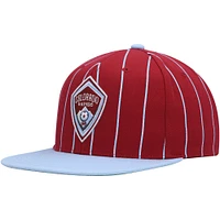 Men's Mitchell & Ness Red Colorado Rapids Team Pin Snapback Hat