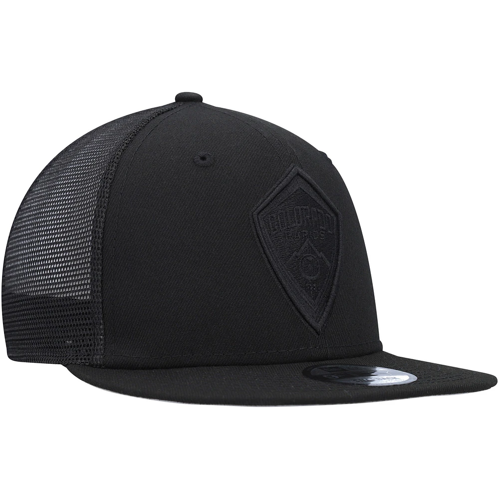 Men's New Era Black Colorado Rapids Logo Classic 9FIFTY Trucker Snapback Hat