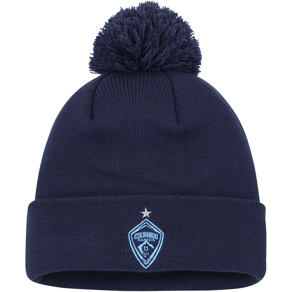 Bonnet en tricot bleu à revers avec crochet Colorado Rapids pour homme New Era