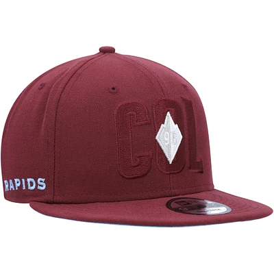 Casquette Snapback 9FIFTY Kick Off des Colorado Rapids New Era pour homme, bourgogne