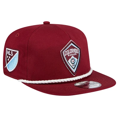 Casquette réglable New Era Colorado Rapids The Golfer Kickoff Collection pour hommes, bordeaux