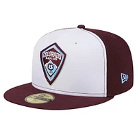 Men's New Era White/Burgundy Colorado Rapids 2024 Kick Off Collection 59FIFTY Fitted Hat